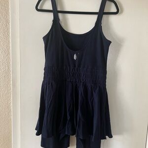 Free People bike shorts onesie. Navy Blue. Size Medium. Only worn once.